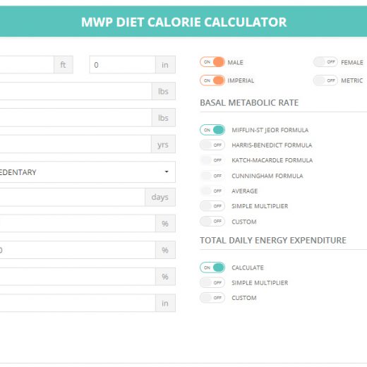 MWP Wordpress Diet Calories Calculator - MWP Development