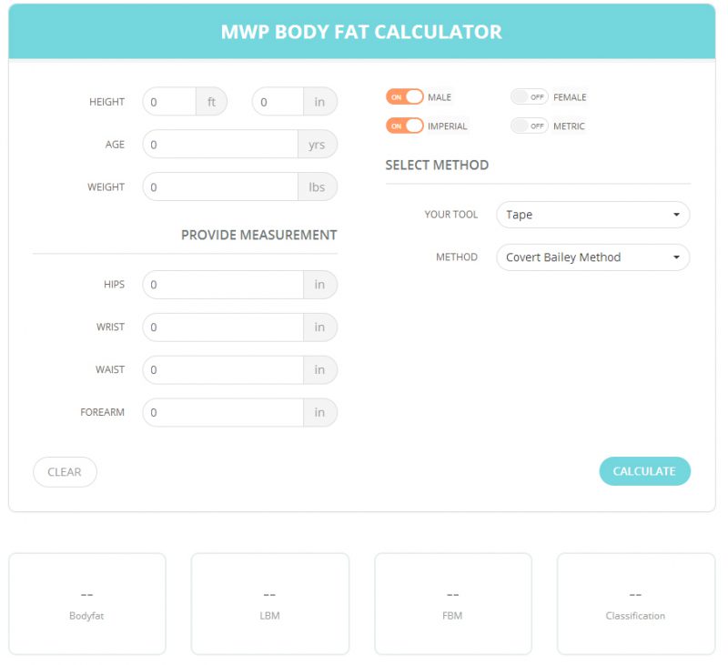 MWP Body Fat Calculator MWP Development
